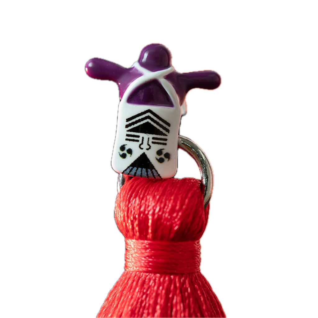 Studio Ghibli Spirited Away Kasuga-sama Red Tassel Earrings Mori no Ponpone