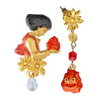 Studio Ghibli Howl’s Moving Castle Young Howl & Calcifer Earrings Donguri Closet