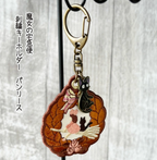Studio Ghibli Kiki’s Delivery Service Jiji Embroidered Keyring Bread Wreath