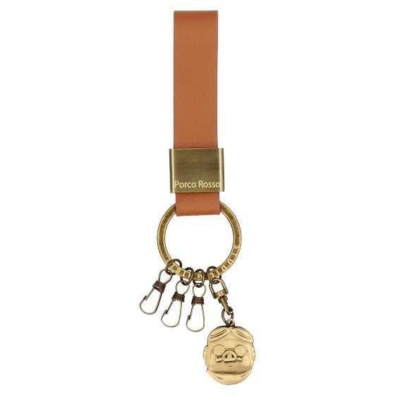 Studio Ghibli Genuine Leather Keyring Collection Totoro Jiji No-Face Porco Rosso