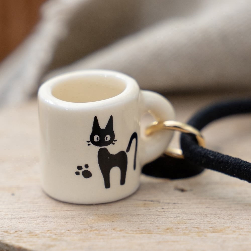 Studio Ghibli Kiki’s Delivery Service Jiji Mug Hair Tie Mini Ceramic Charm Japan