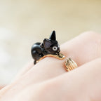 Studio Ghibli Kiki’s Delivery Service Jiji Broom Ring Size 13 Made in Japan