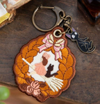Studio Ghibli Kiki’s Delivery Service Jiji Embroidered Keyring Bread Wreath