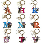 Studio Ghibli Kiki’s Delivery Service Jiji Initial Keyring – Stained Glass Style