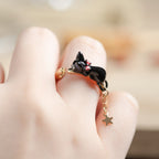 Studio Ghibli Kiki’s Delivery Service Jiji Broom Ring Size 13 Made in Japan
