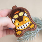 Studio Ghibli My Neighbor Totoro Catbus Embroidery Bag Keychain Made in Japan