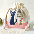 Studio Ghibli Kiki’s Delivery Service Jiji Waffle Drawstring Pouch Bag S Officia