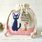 Studio Ghibli Kiki’s Delivery Service Jiji Waffle Drawstring Pouch Bag S Officia