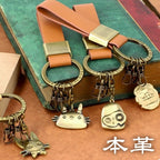 Studio Ghibli Genuine Leather Keyring Collection Totoro Jiji No-Face Porco Rosso