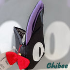 Studio Ghibli Kiki Delivery Service Jiji Chirimen Fabric Zipper Pouch Japan
