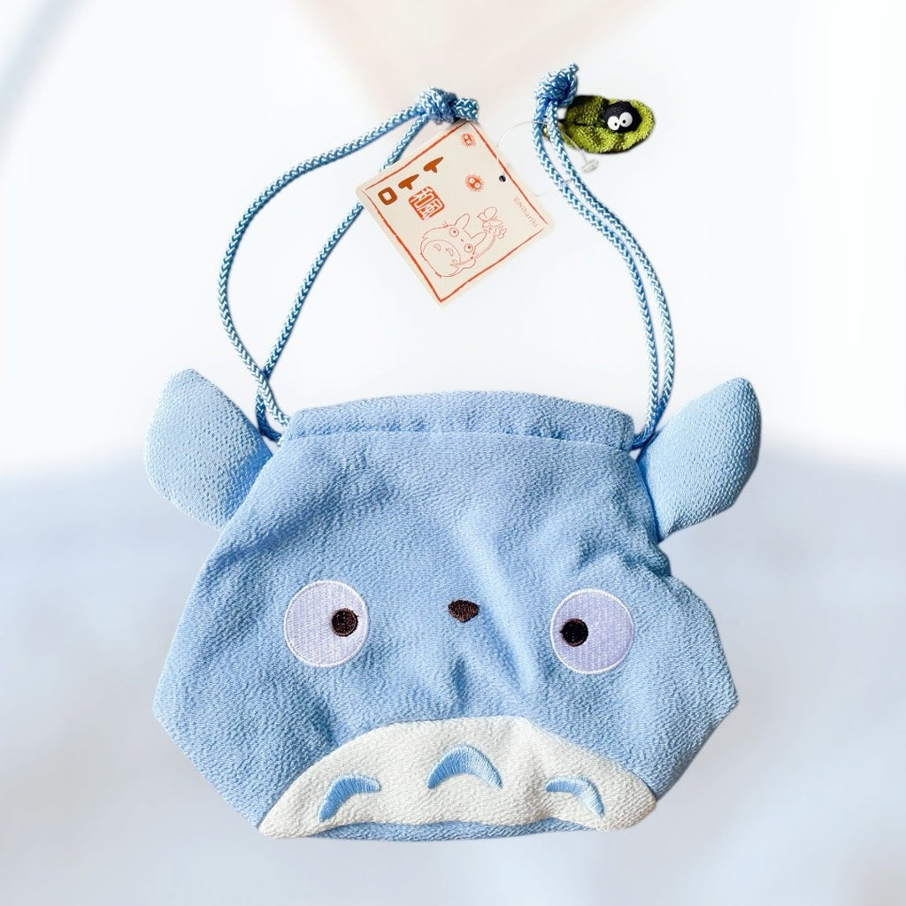 Studio Ghibli My Neighbor Totoro Chirimen Drawstring Pouch Medium Totoro