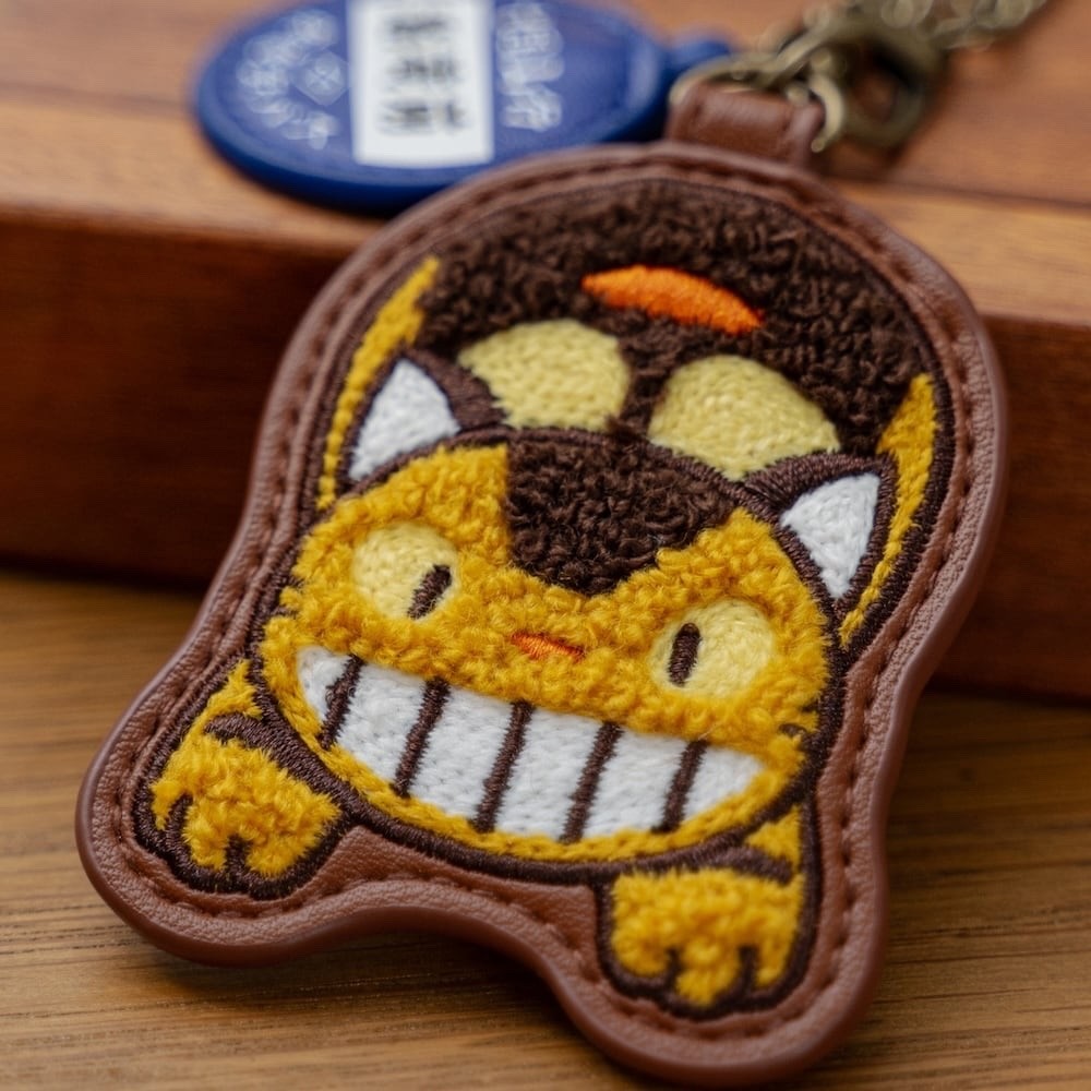 Studio Ghibli My Neighbor Totoro Catbus Embroidery Bag Keychain Made in Japan
