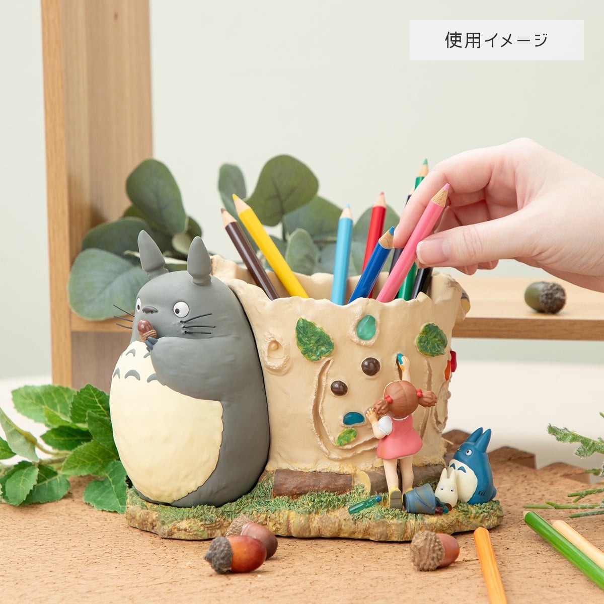 Studio Ghibli My Neighbor Totoro Diorama Box Totoro & Mei Storage Planter
