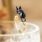 Studio Ghibli Kiki’s Delivery Service Jiji Broom Ring Size 13 Made in Japan