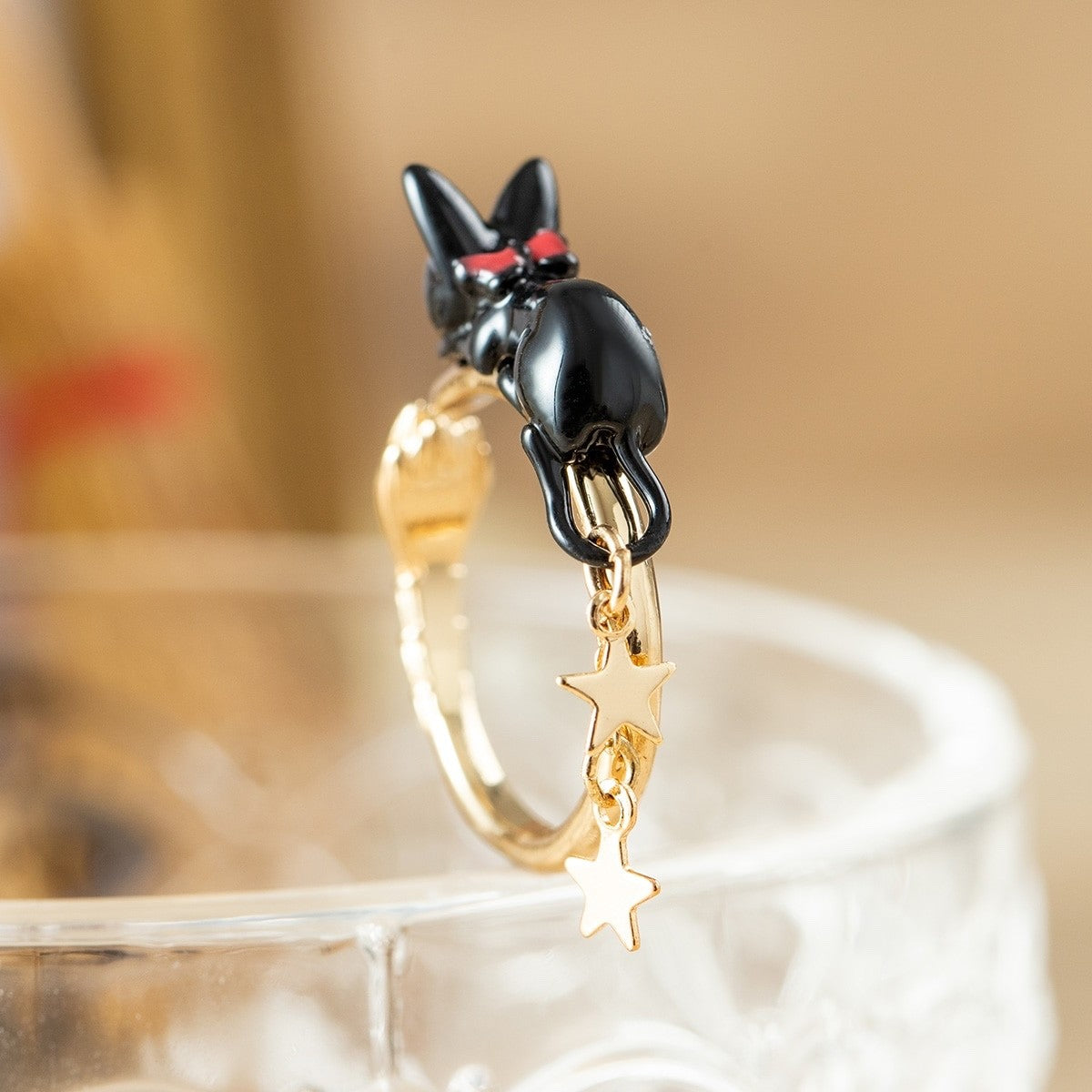 Studio Ghibli Kiki’s Delivery Service Jiji Broom Ring Size 13 Made in Japan