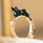 Studio Ghibli Kiki’s Delivery Service Jiji Broom Ring Size 13 Made in Japan