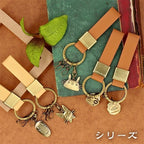 Studio Ghibli Genuine Leather Keyring Collection Totoro Jiji No-Face Porco Rosso