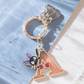 Studio Ghibli Kiki’s Delivery Service Jiji Initial Keyring – Stained Glass Style
