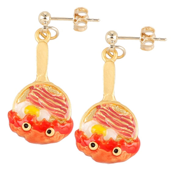 Studio Ghibli Howl’s Moving Castle Bacon & Eggs Earrings Donguri Closet