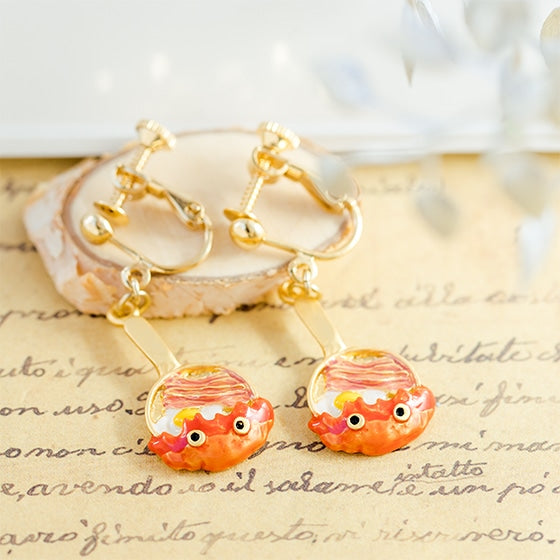 Studio Ghibli Howl’s Moving Castle Bacon & Eggs Earrings Donguri Closet