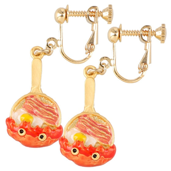 Studio Ghibli Howl’s Moving Castle Bacon & Eggs Earrings Donguri Closet
