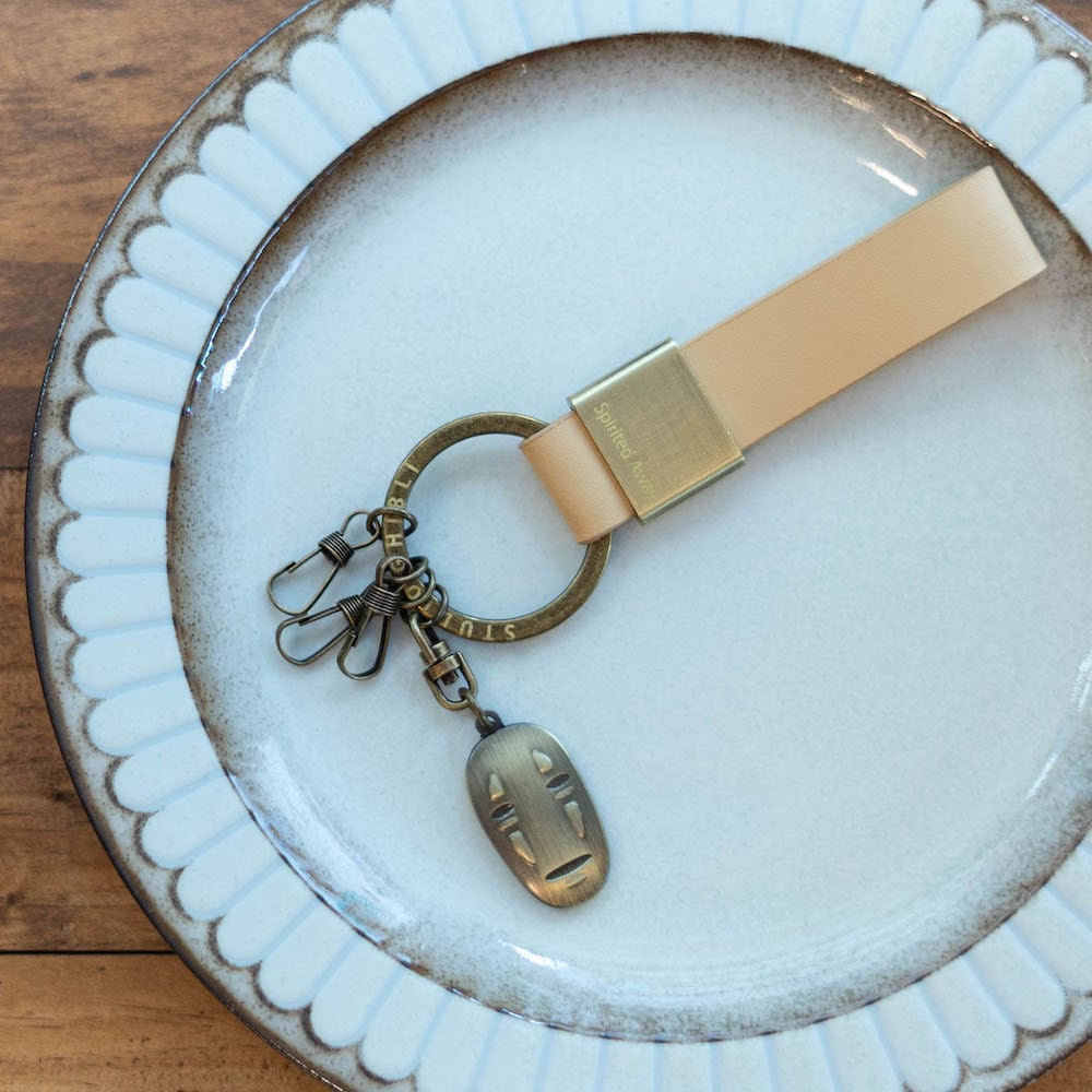 Studio Ghibli Spirited Away No-Face Genuine Leather Keyring