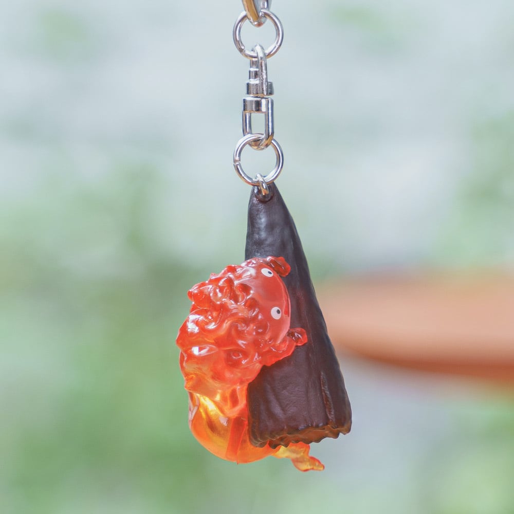 Studio Ghibli Howl’s Moving Castle Hanging Calcifer Heart 3D Keyring