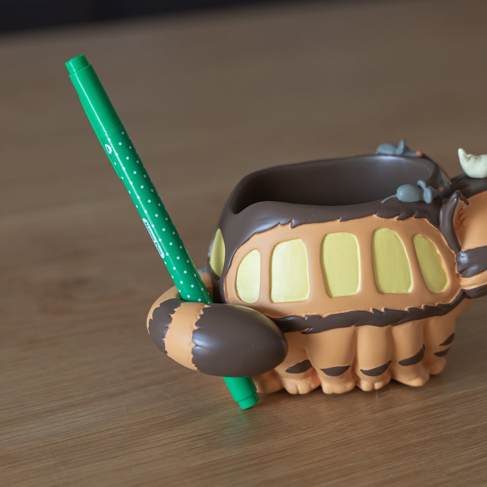 Studio Ghibli My Neighbor Totoro Catbus Stretching Pen Holder Desk Organiser