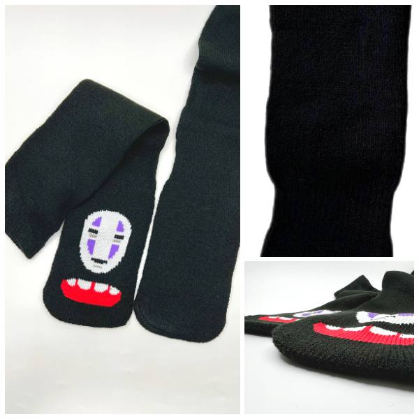 Studio Ghibli Spirited Away No-Face Blanket Socks Black 22–26cm
