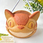 Studio Ghibli My Neighbor Totoro Catbus Planter – Smiling Catbus with Small Totoro Pick