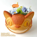 Studio Ghibli My Neighbor Totoro Catbus Planter – Smiling Catbus with Small Totoro Pick