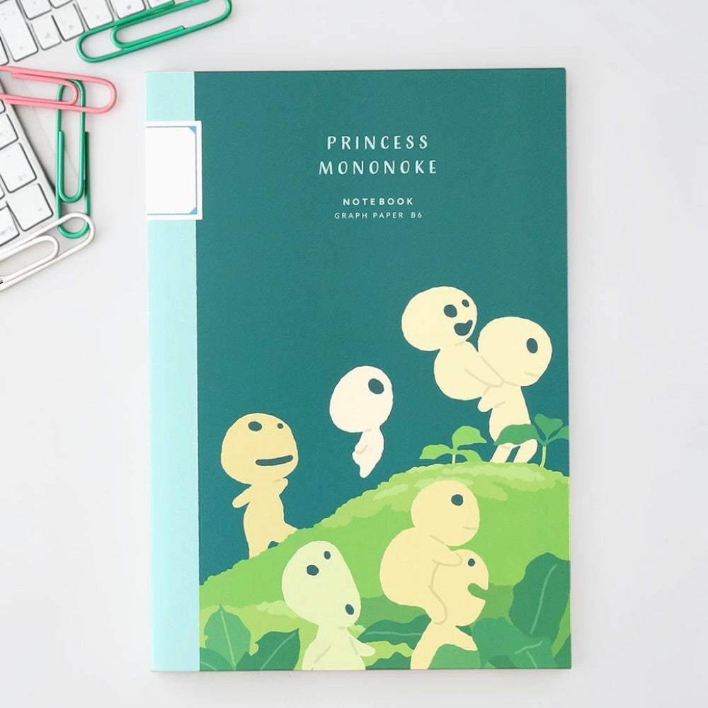 Studio Ghibli Princess Mononoke Kodama Graphic B6 Grid Notebook