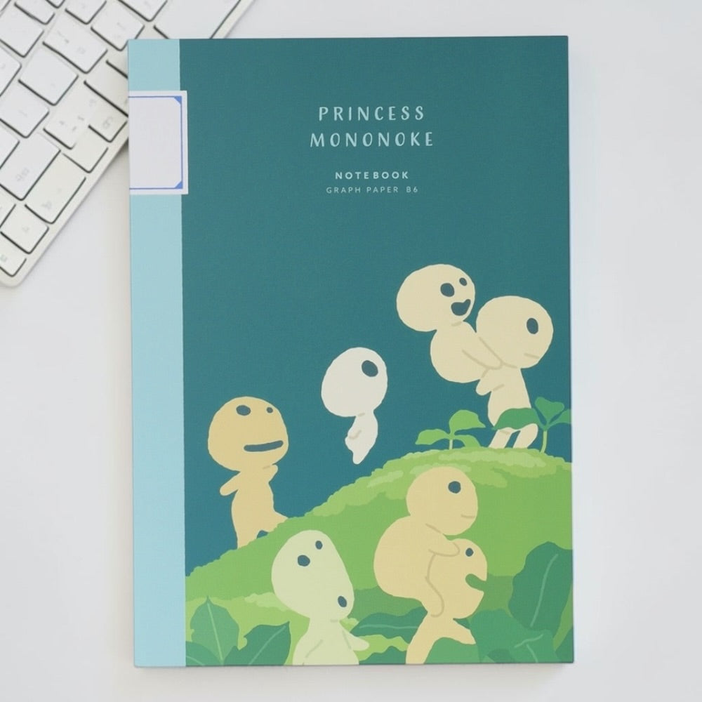 Studio Ghibli Princess Mononoke Kodama Graphic B6 Grid Notebook