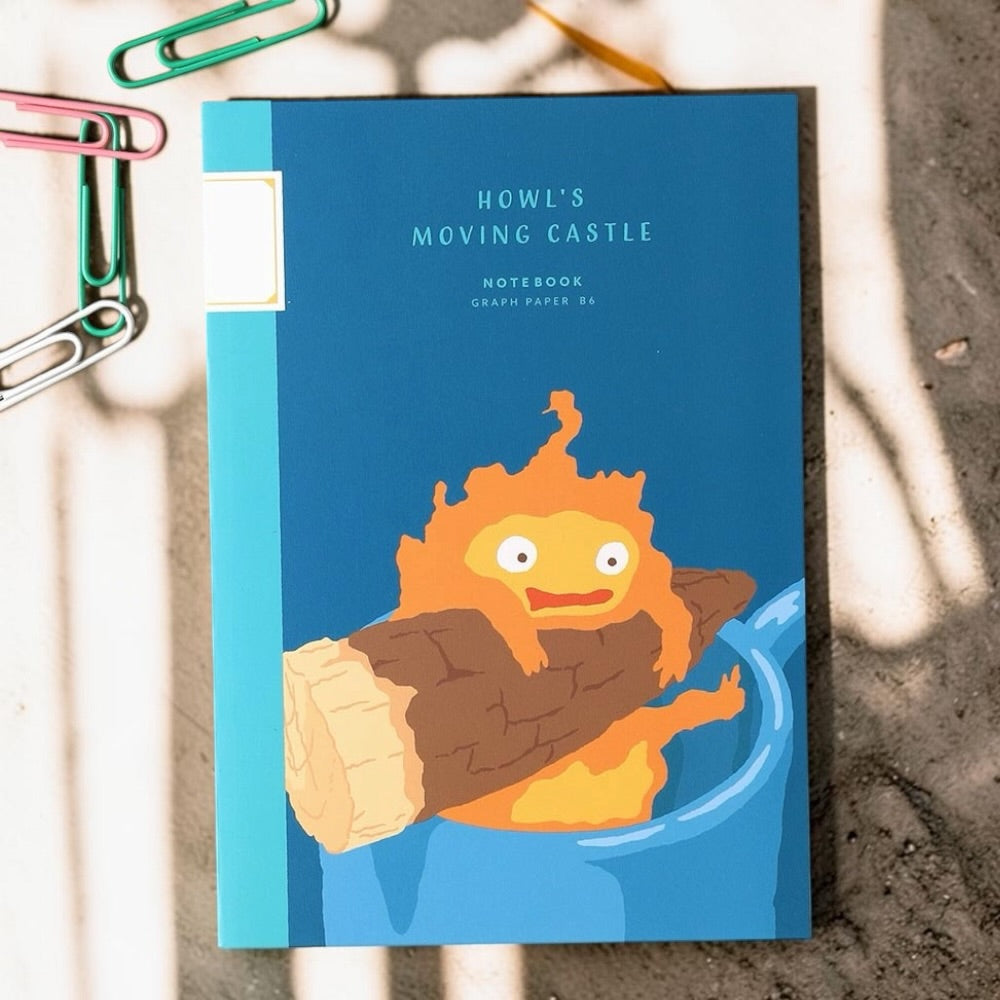 Studio Ghibli Howl’s Moving Castle Calcifer Graphic B6 Grid Notebook