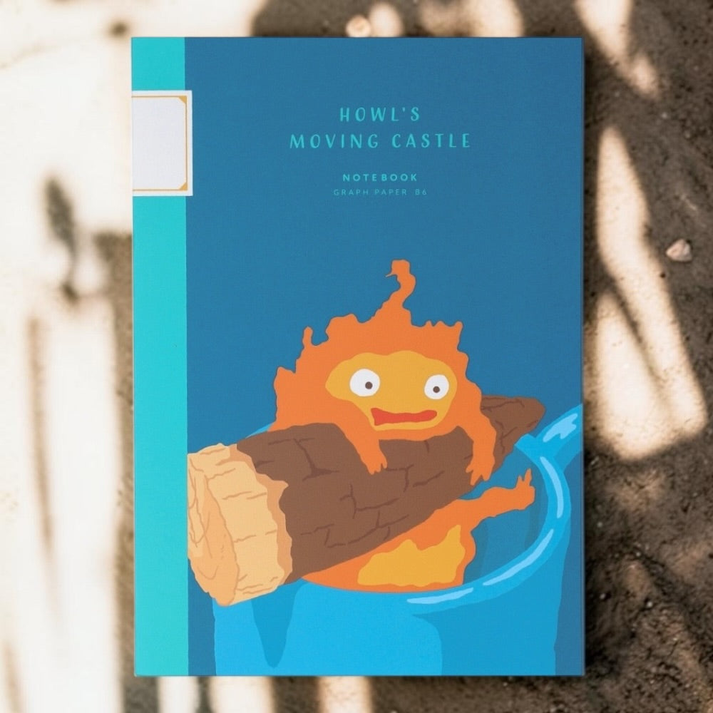 Studio Ghibli Howl’s Moving Castle Calcifer Graphic B6 Grid Notebook