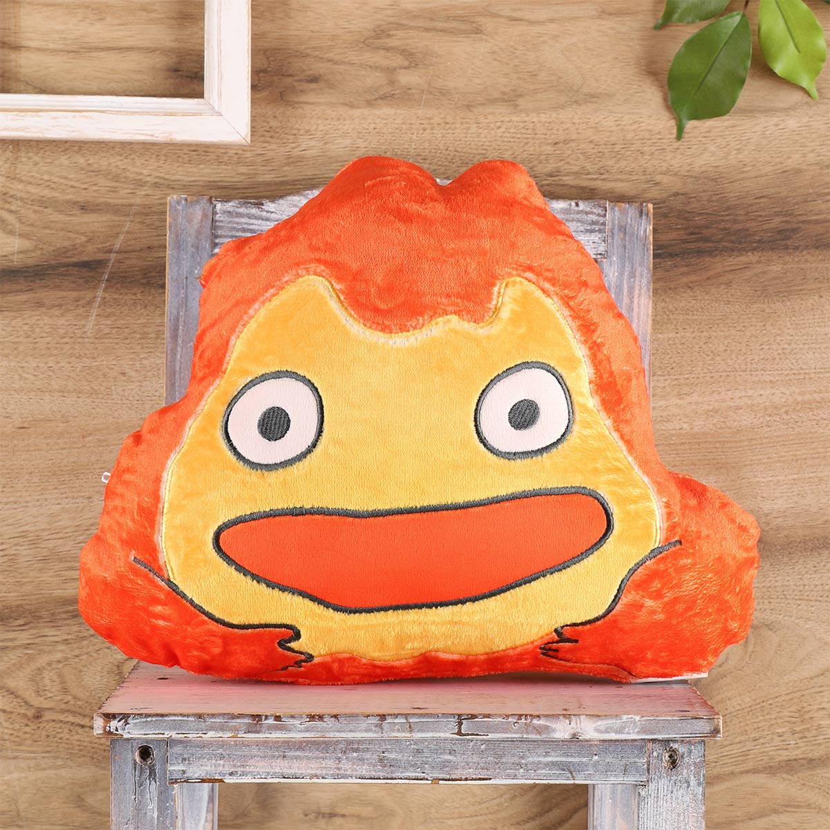 Studio Ghibli Howl's Moving Castle Calcifer Memory Foam Cushion Die-Cut Plush