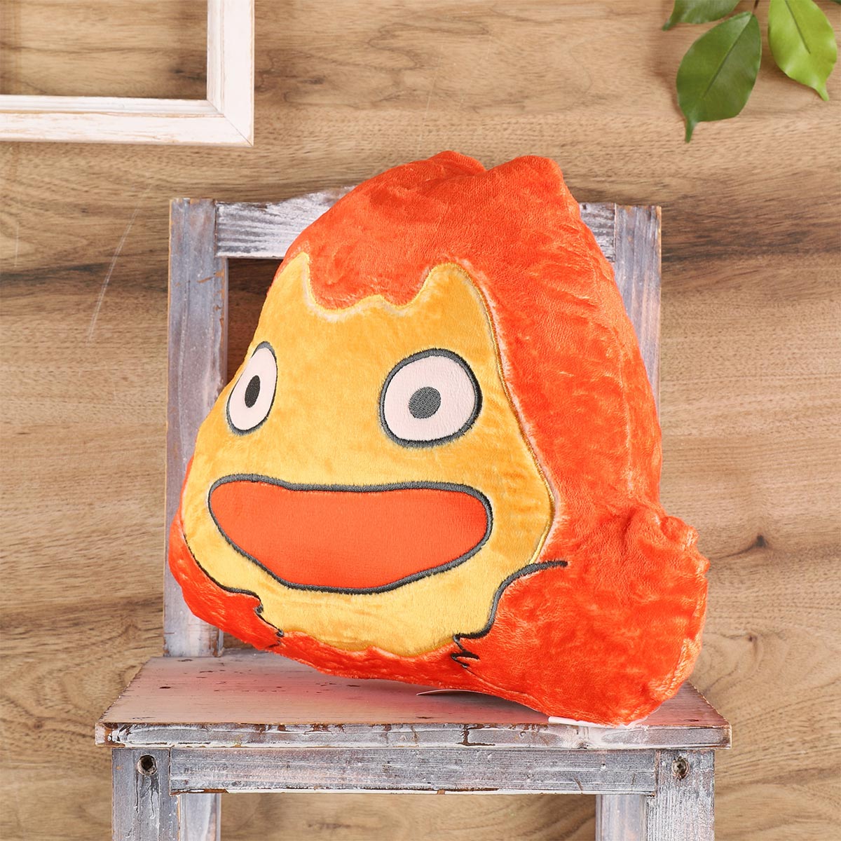 Studio Ghibli Howl's Moving Castle Calcifer Memory Foam Cushion Die-Cut Plush