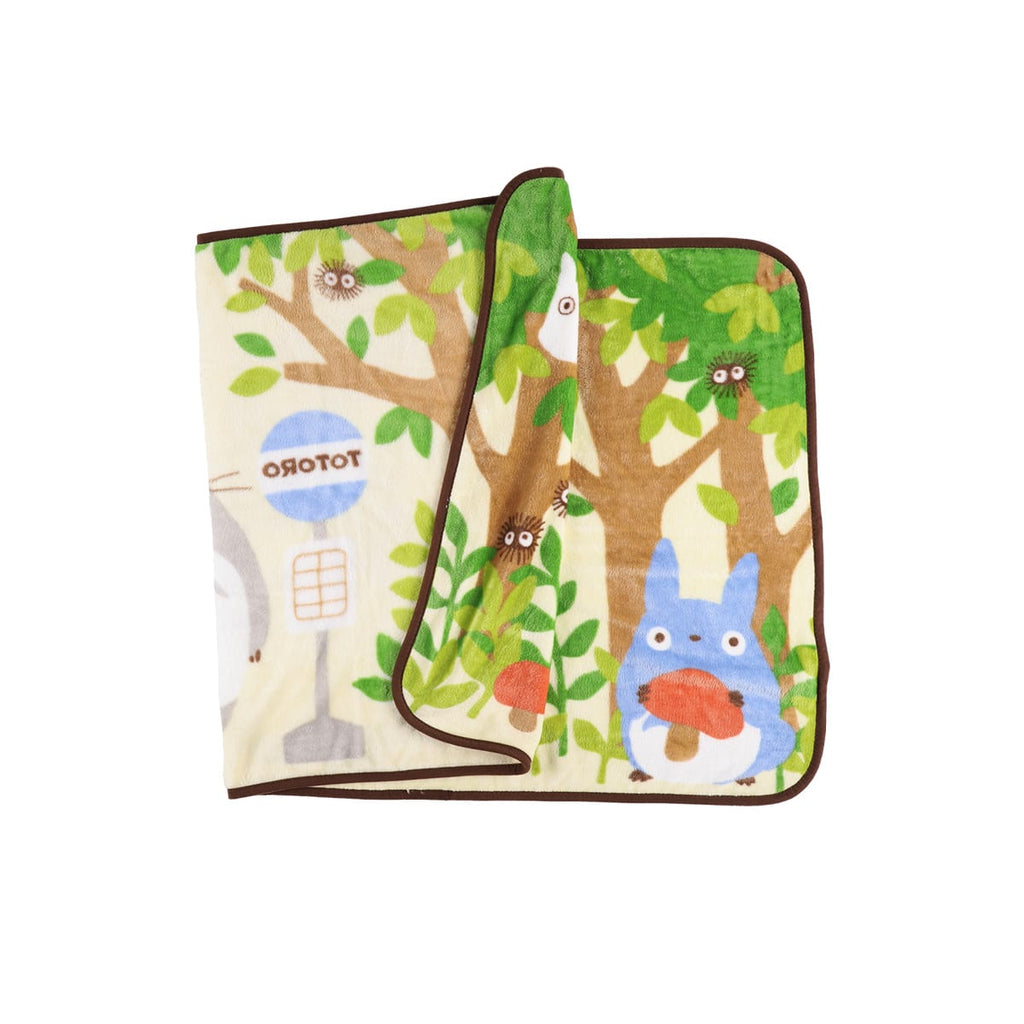 Studio Ghibli My Neighbour Totoro Forest Bus Stop Long Fleece Blanket