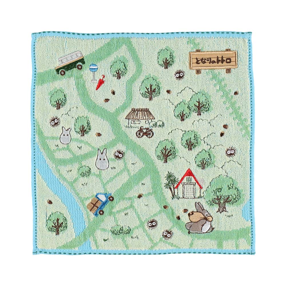 Studio Ghibli My Neighbour Totoro Walking Map Mini Towel