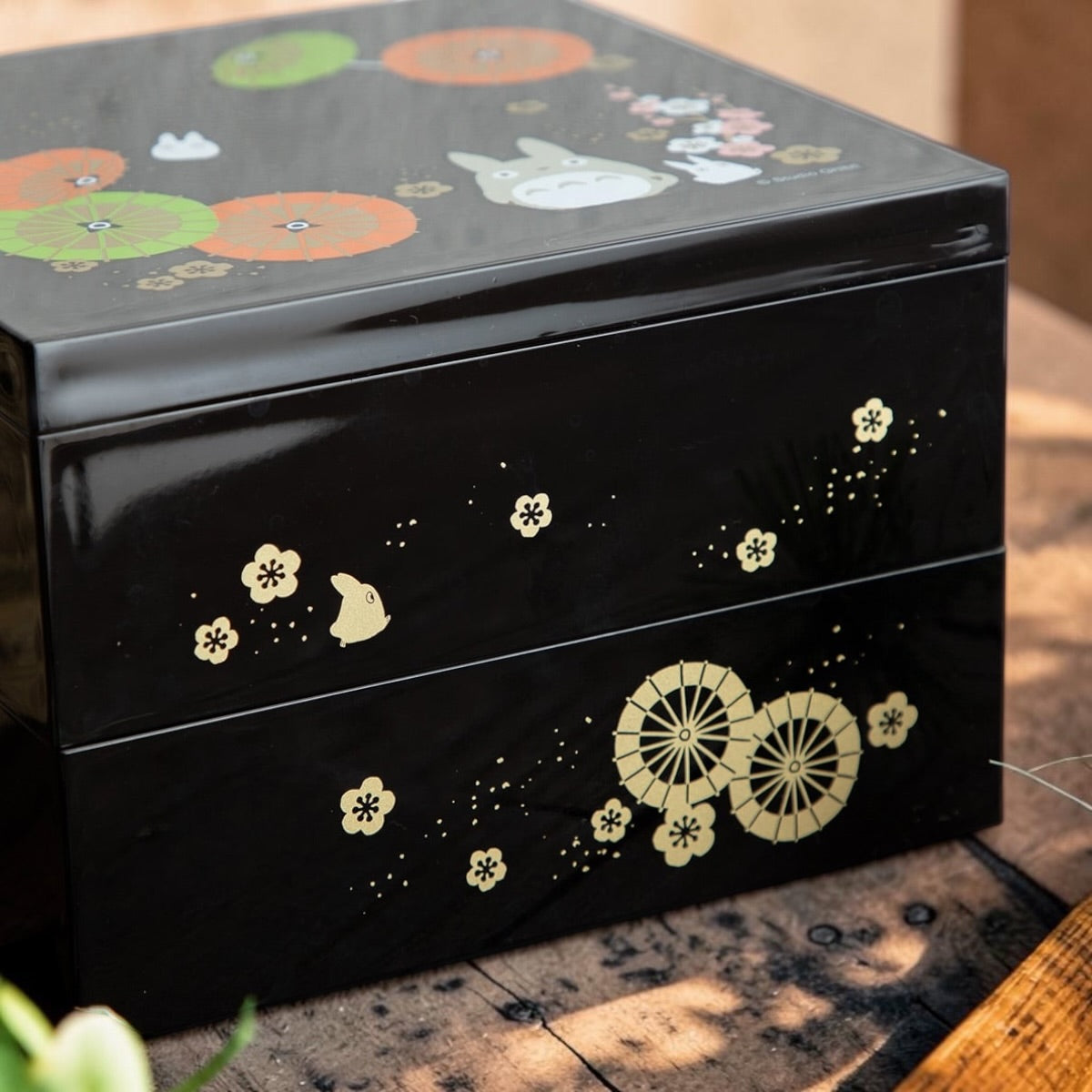 Studio Ghibli My Neighbor Totoro Japanese Umbrella Two-Tier Jubako Bento Box – Made in Japan