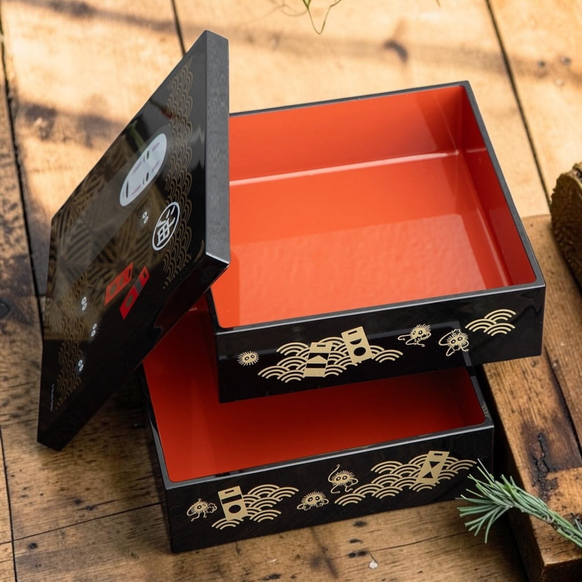 Studio Ghibli Spirited Away No-Face Japanese Two-Tier Jubako Bento Box – Made in Japan