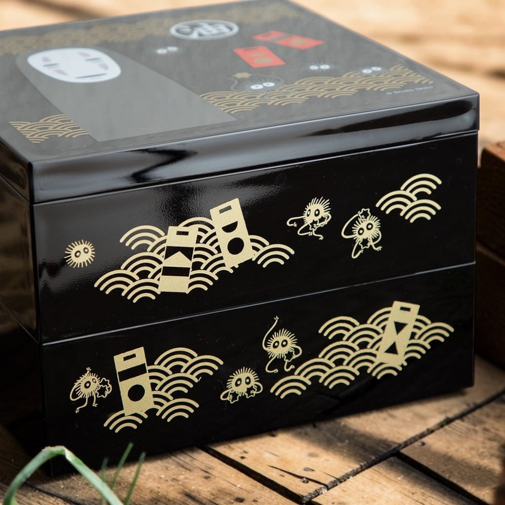 Studio Ghibli Spirited Away No-Face Japanese Two-Tier Jubako Bento Box – Made in Japan