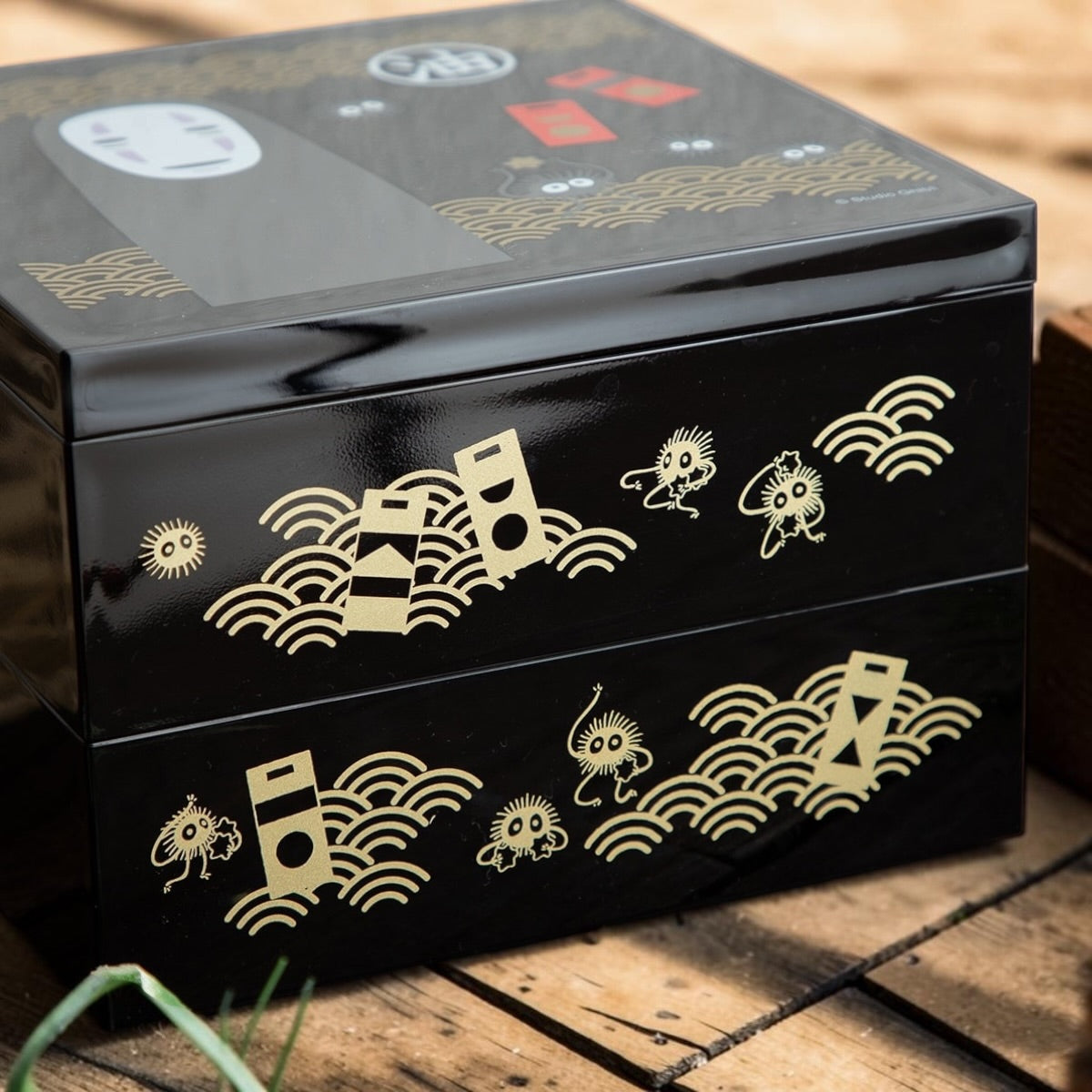 Studio Ghibli Spirited Away No-Face Japanese Two-Tier Jubako Bento Box – Made in Japan