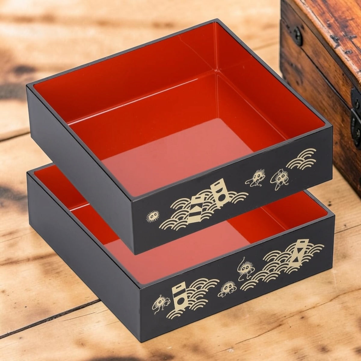 Studio Ghibli Spirited Away No-Face Japanese Two-Tier Jubako Bento Box – Made in Japan