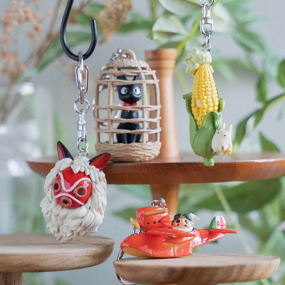 Studio Ghibli Kiki’s Delivery Service Jiji in Basket 3D Keyring