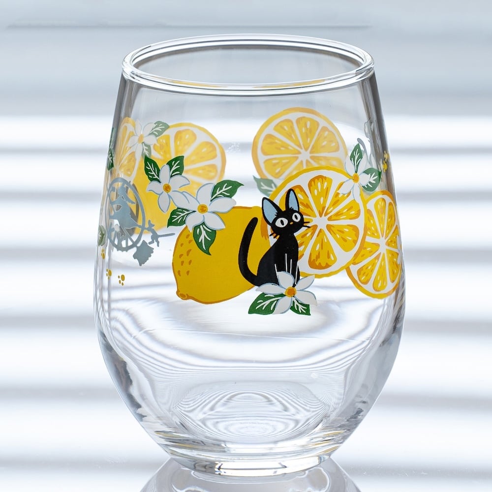 Studio Ghibli Kiki’s Delivery Service Jiji Lemon Flower Glass Tumbler