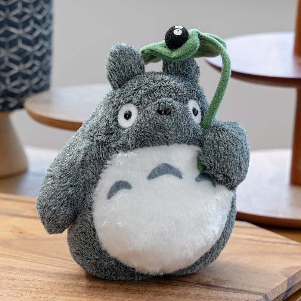 Studio Ghibli My Neighbour Totoro Big Totoro & Susuwatari Fluffy Otedama Plush M 16cm K-9871