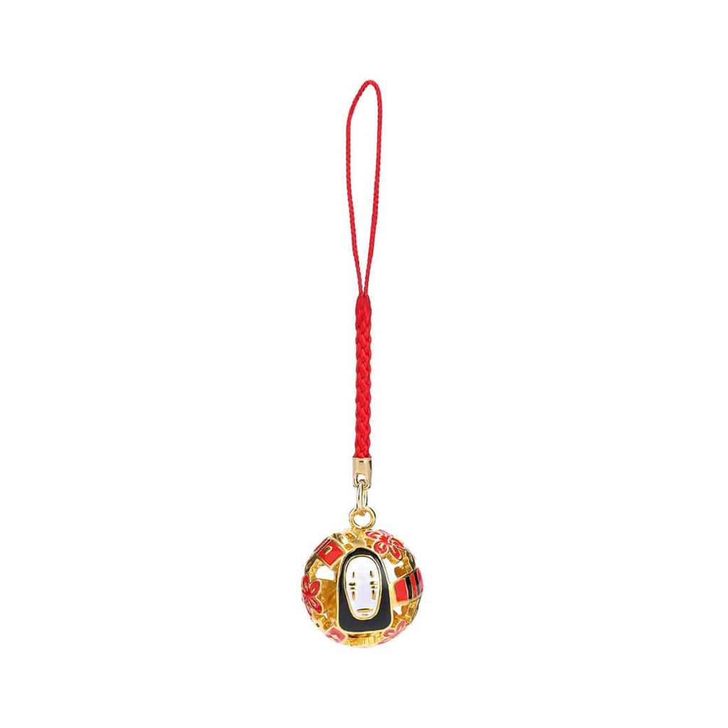 Studio Ghibli Spirited Away No-Face Bell Charm – Wooden Tag & Gold Design