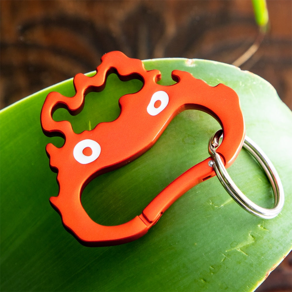 Studio Ghibli GBL Calcifer Face Carabiner Clip Keychain Official Japan