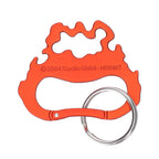 Studio Ghibli GBL Calcifer Face Carabiner Clip Keychain Official Japan